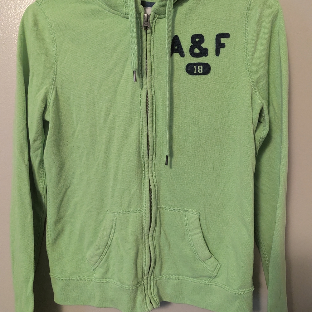 Abercrombie & Fitch Kids Lime Green Zip-Up Jacket